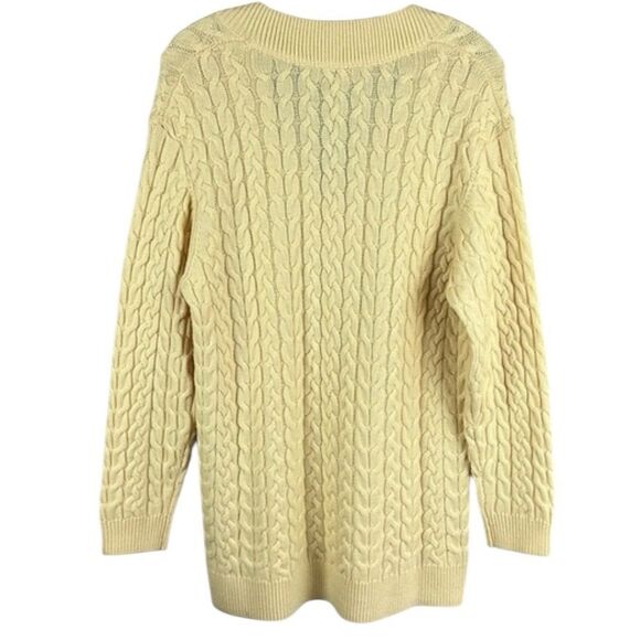 Aritzia Wilfred Butter Yellow Devry V-Neck Sweater V-neck oversized XXS - Picture 2 of 14